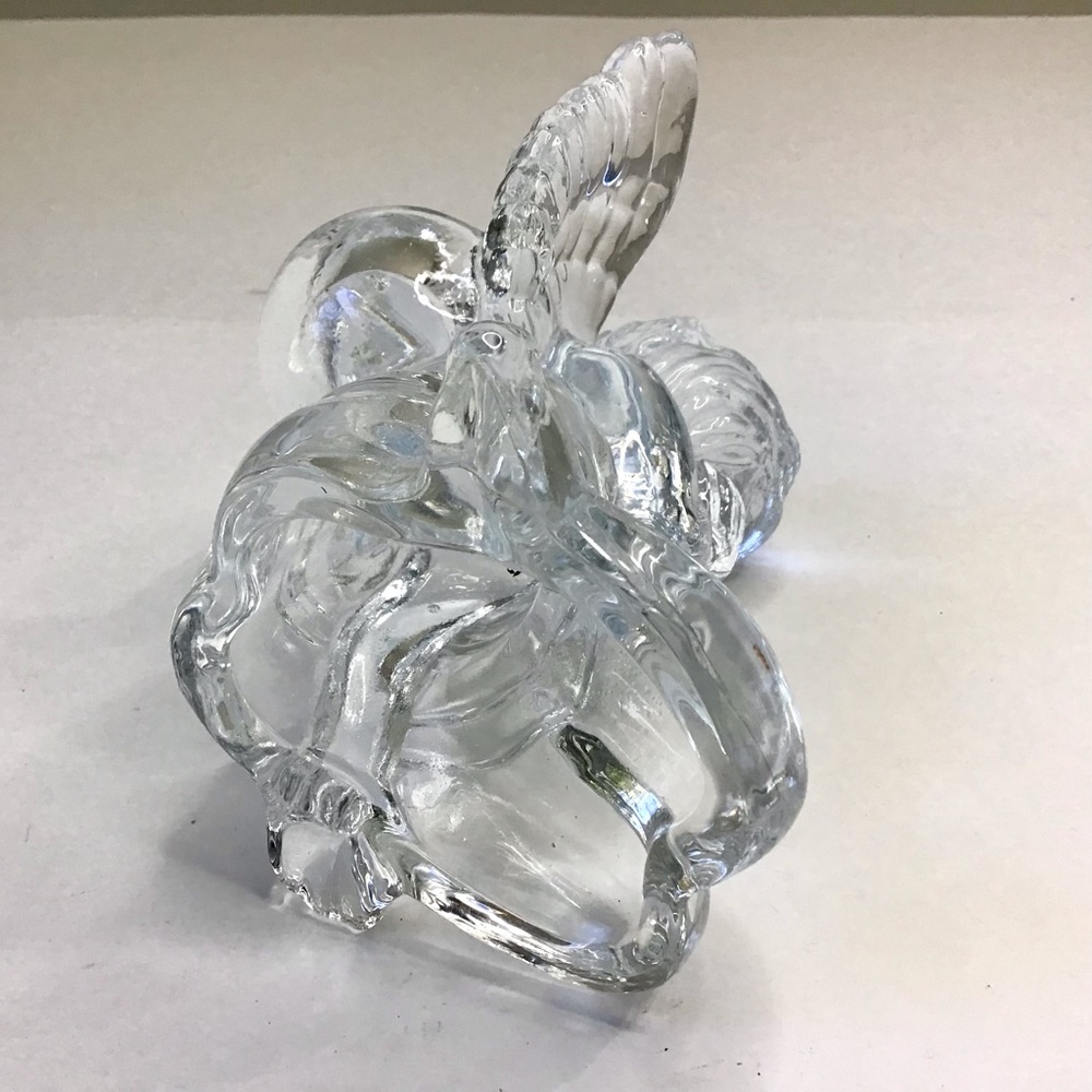 Vintage Angel Cherub Taper Candle Holder Heavy Clear Glass 5.25”H Excellent - Picture 12 of 12